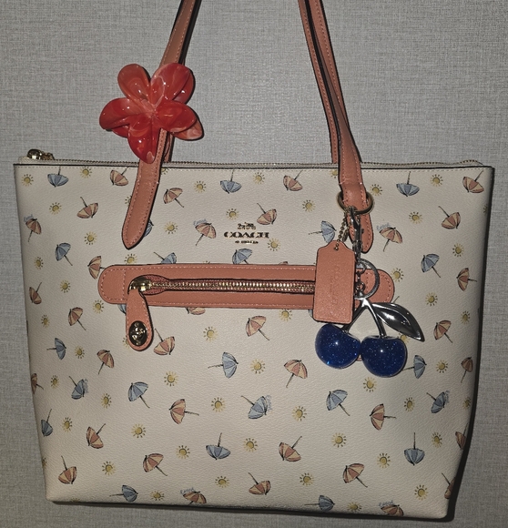 Coach Taylor Tote Bag With Umbrella Print - Picture 1 of 5